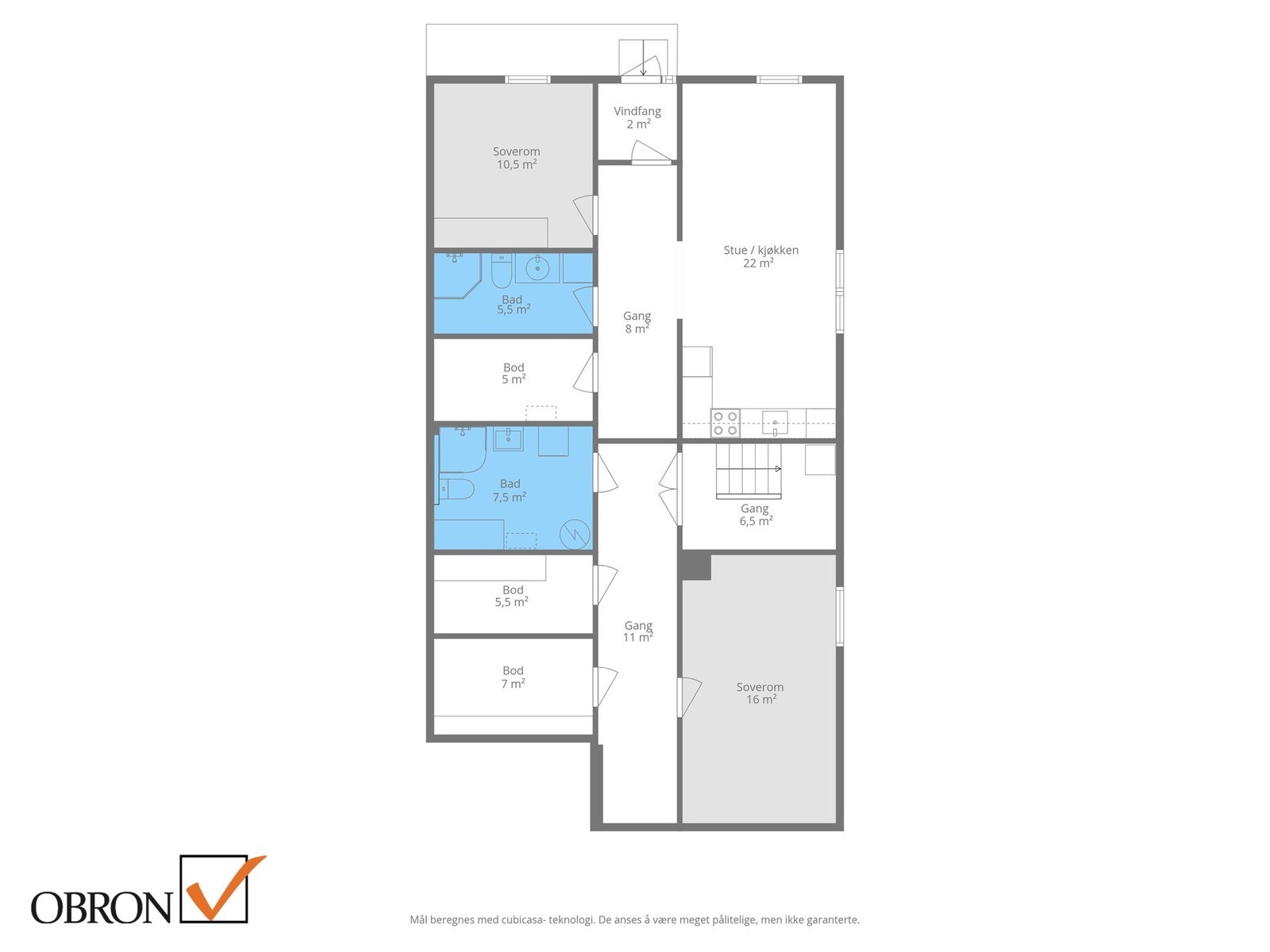 Planskisse underetasje. Galleribilde