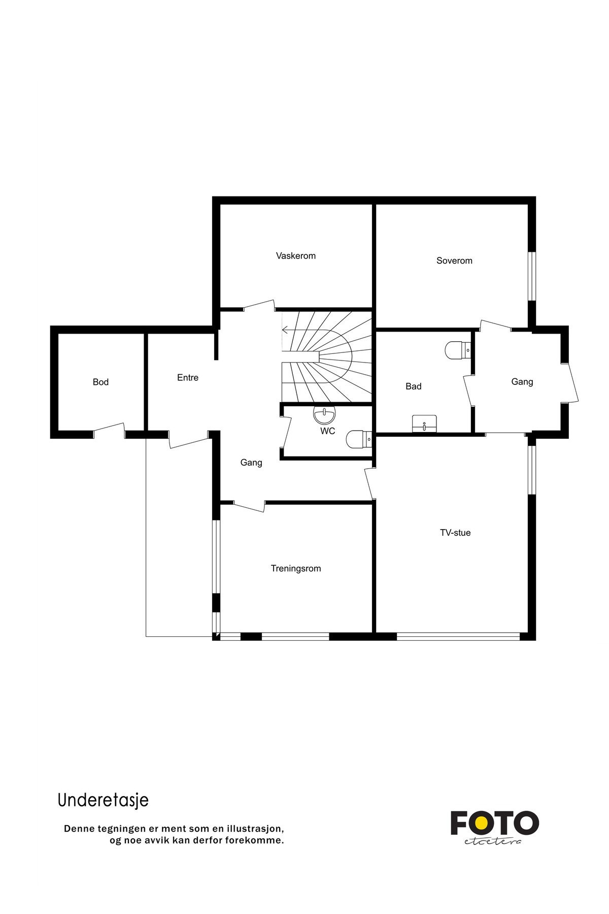 Plantegning underetasjen Galleribilde