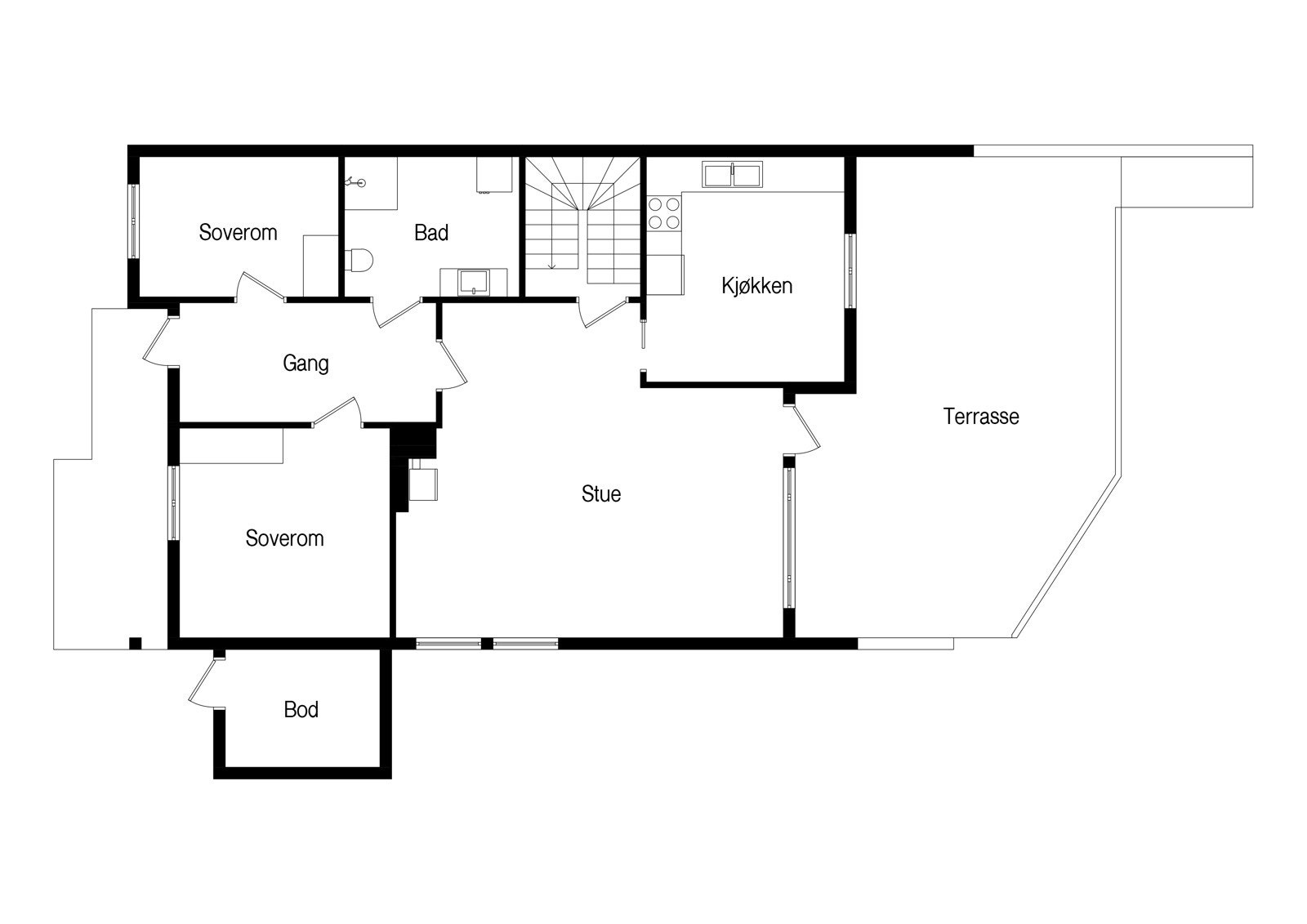 Plantegning 1.etasje. Galleribilde