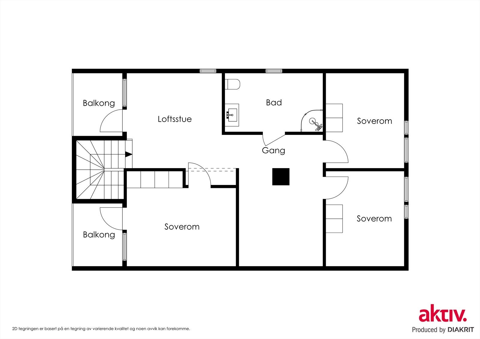 Plantegning 2.etg Galleribilde