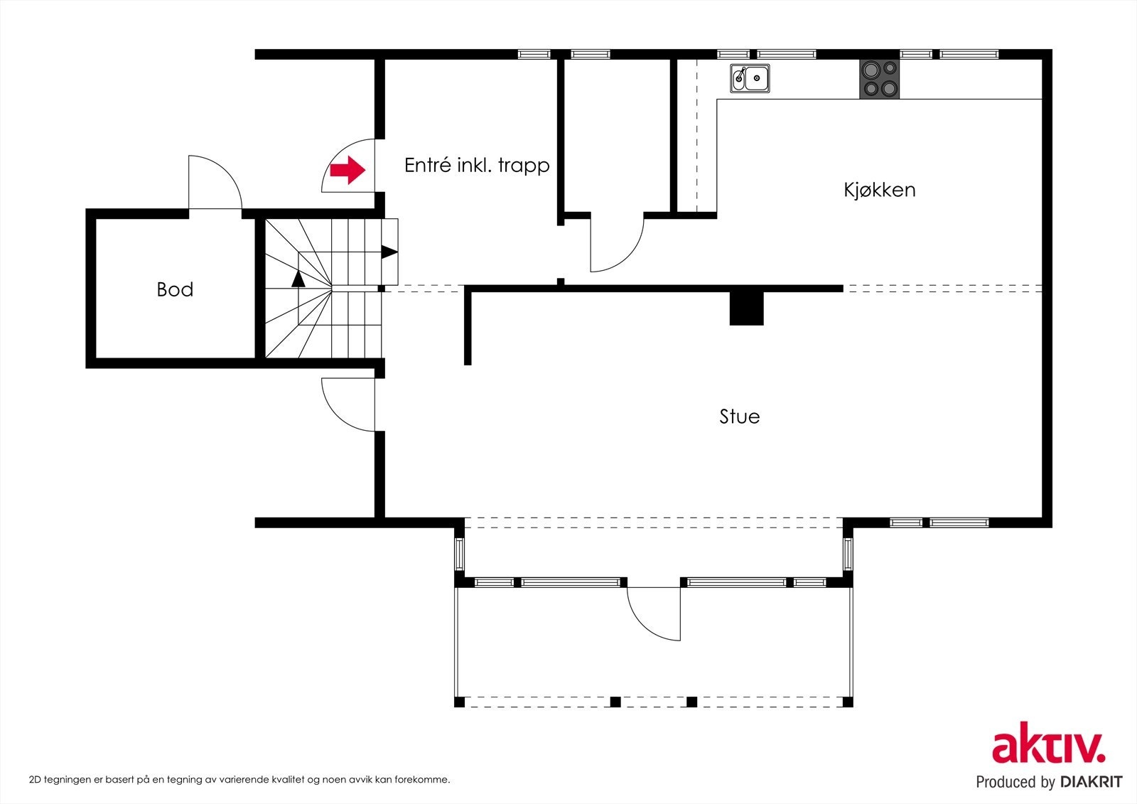 Plantegning 1.etg Galleribilde