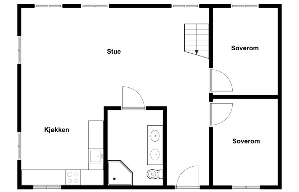 Plantegning 1.etg. Galleribilde