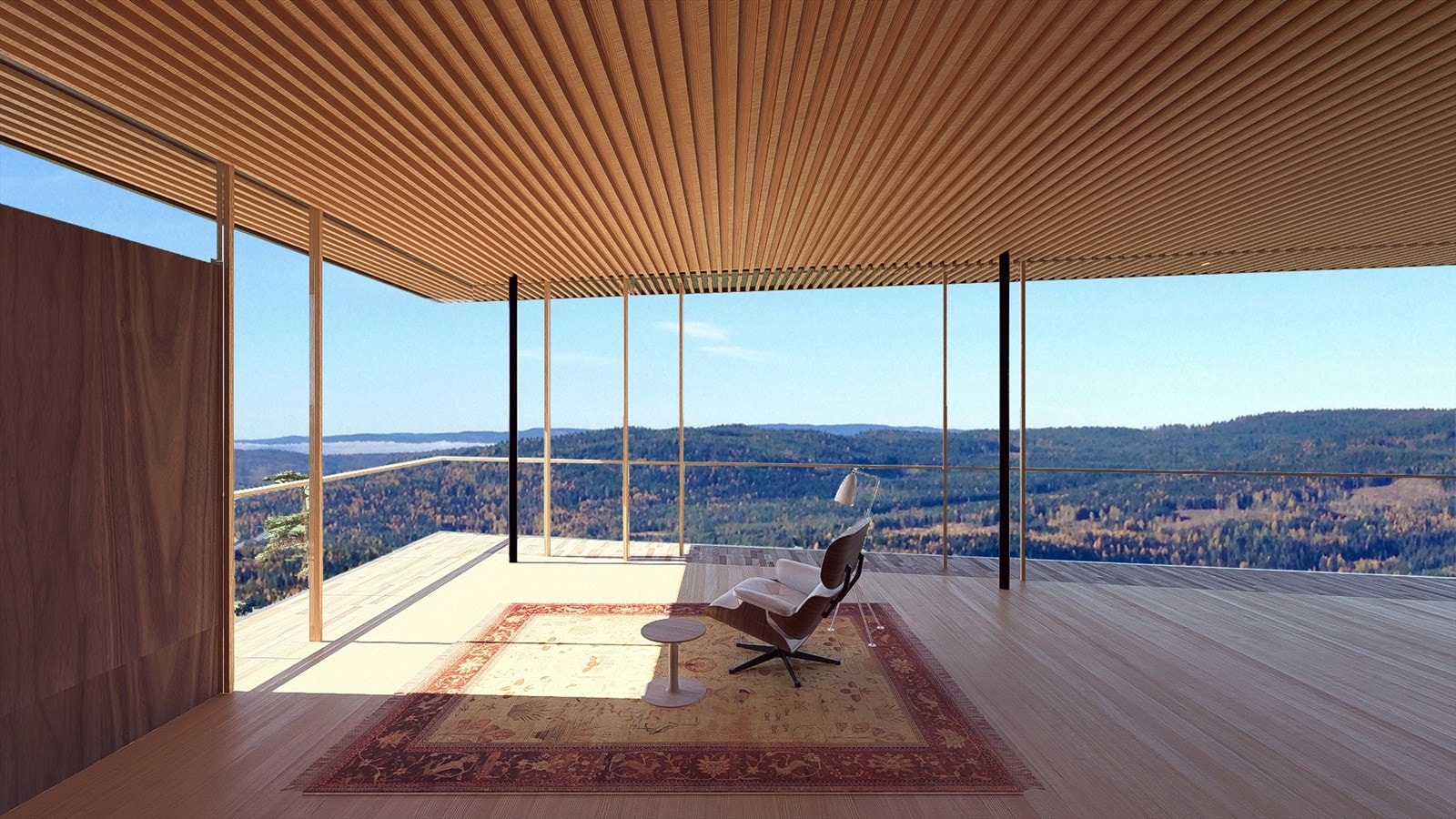 Illustrasjonsfoto - Utsikten er spektakulær - her ifra en tenkt stue i 4. etasje. Galleribilde