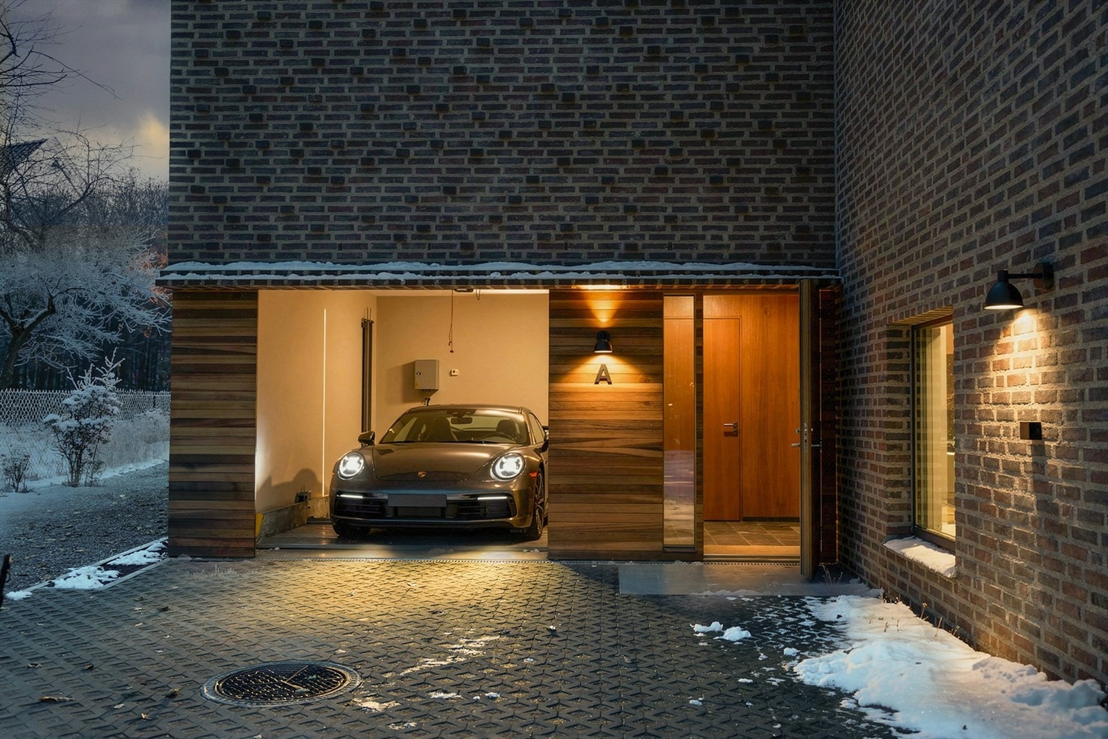 Det er plass til 2 biler i garasjen samt plass på gårdsplass Galleribilde