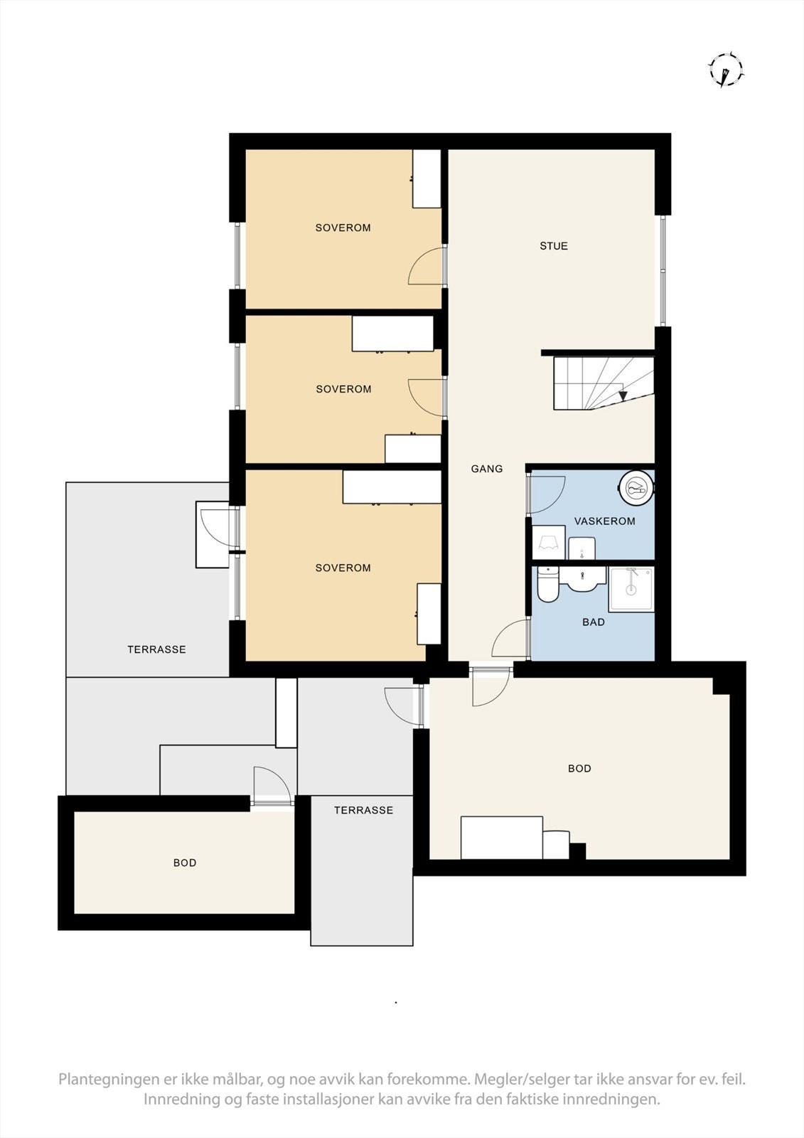 Plantegning u. etasje. Galleribilde