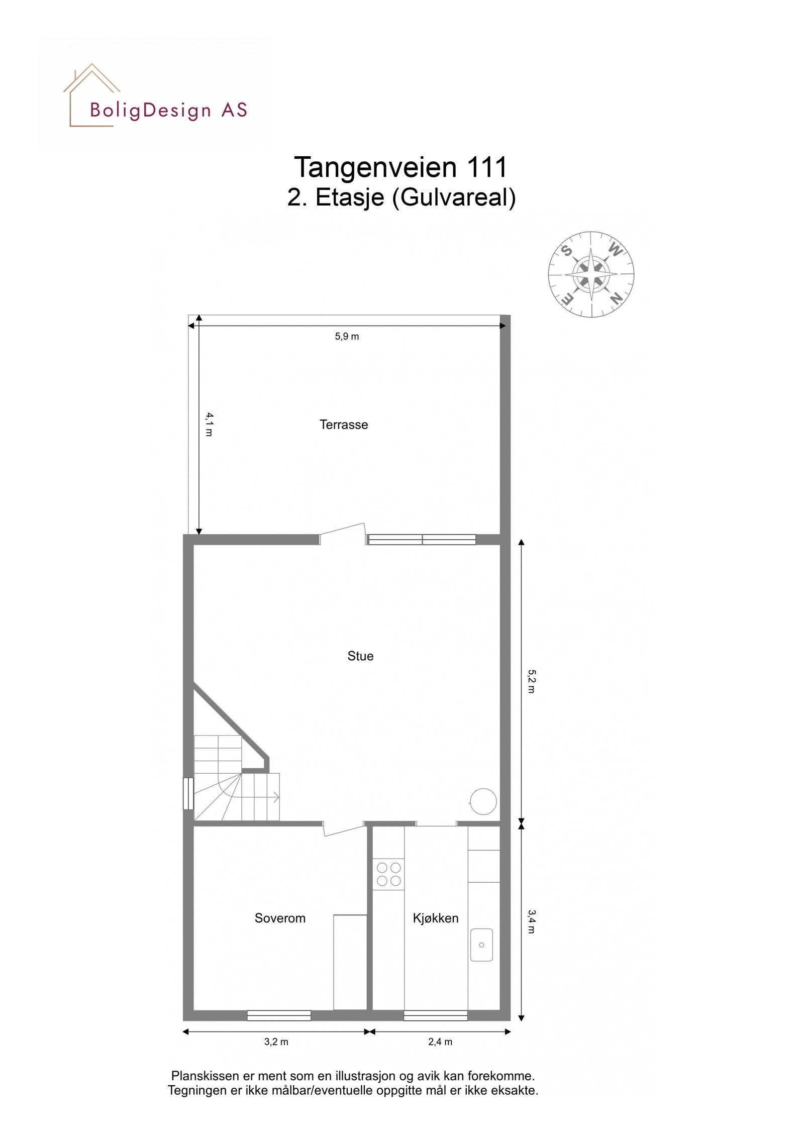 Plantegning 2. etasje. Galleribilde