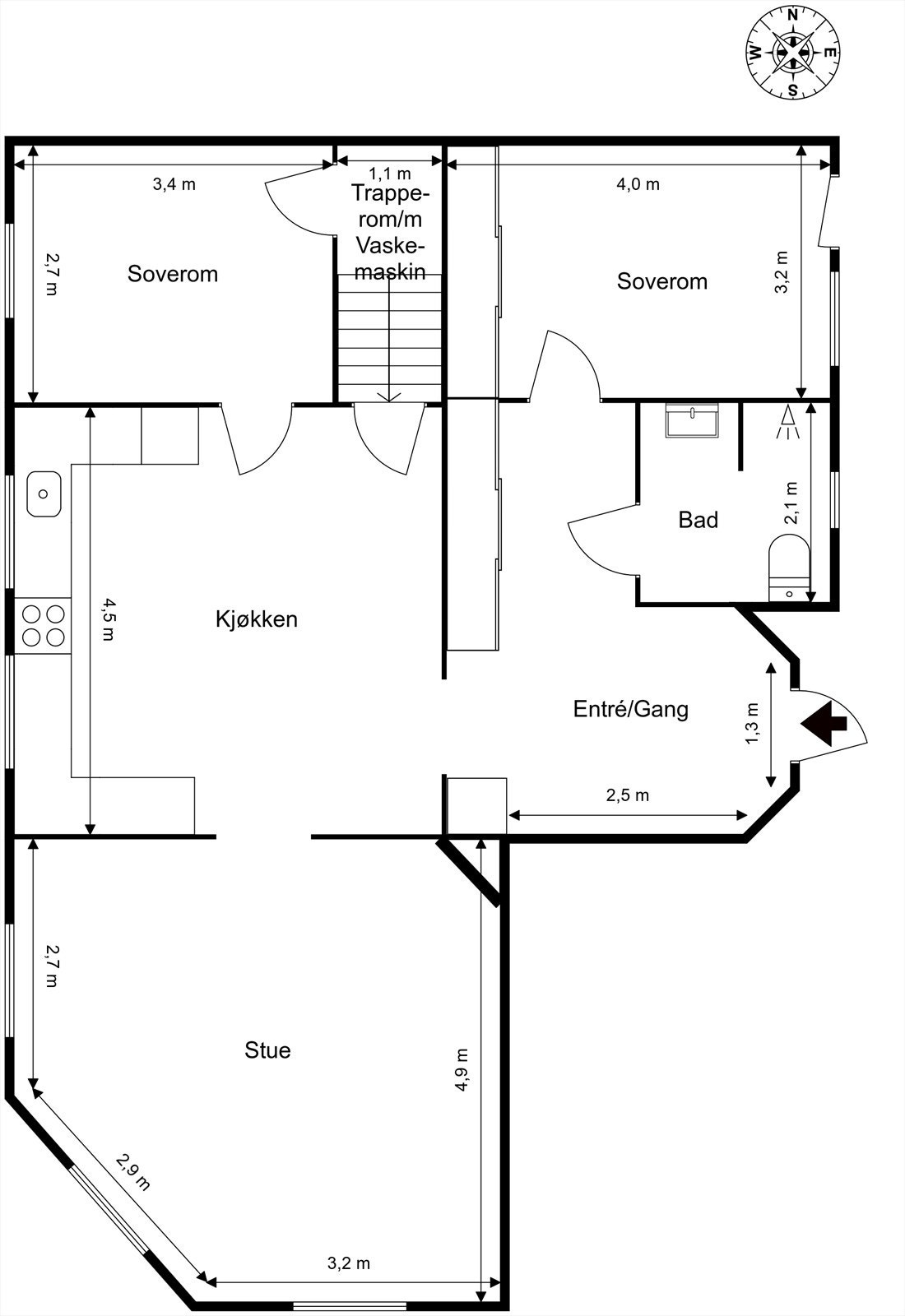 Plantegning 3. etasje Galleribilde