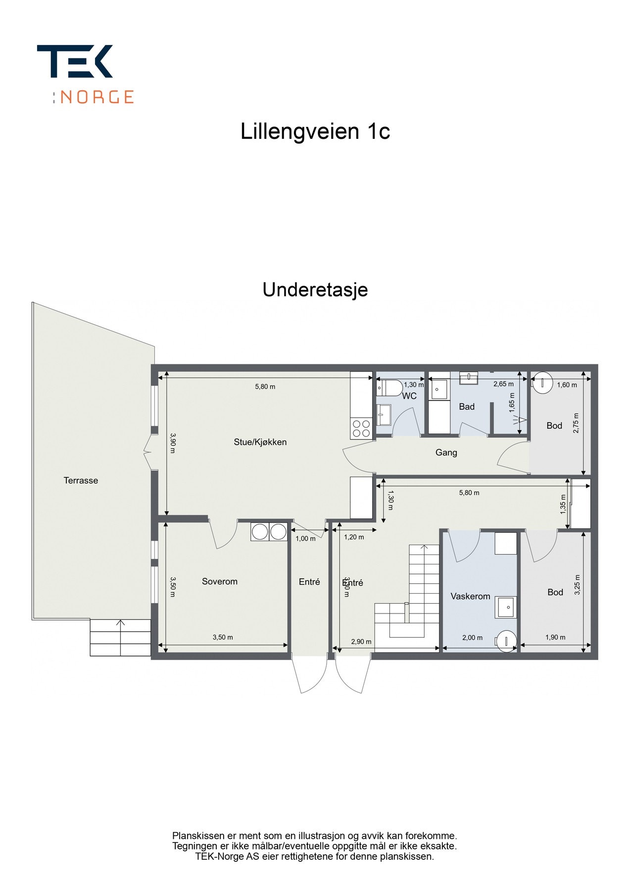 Plantegning underetasje Galleribilde