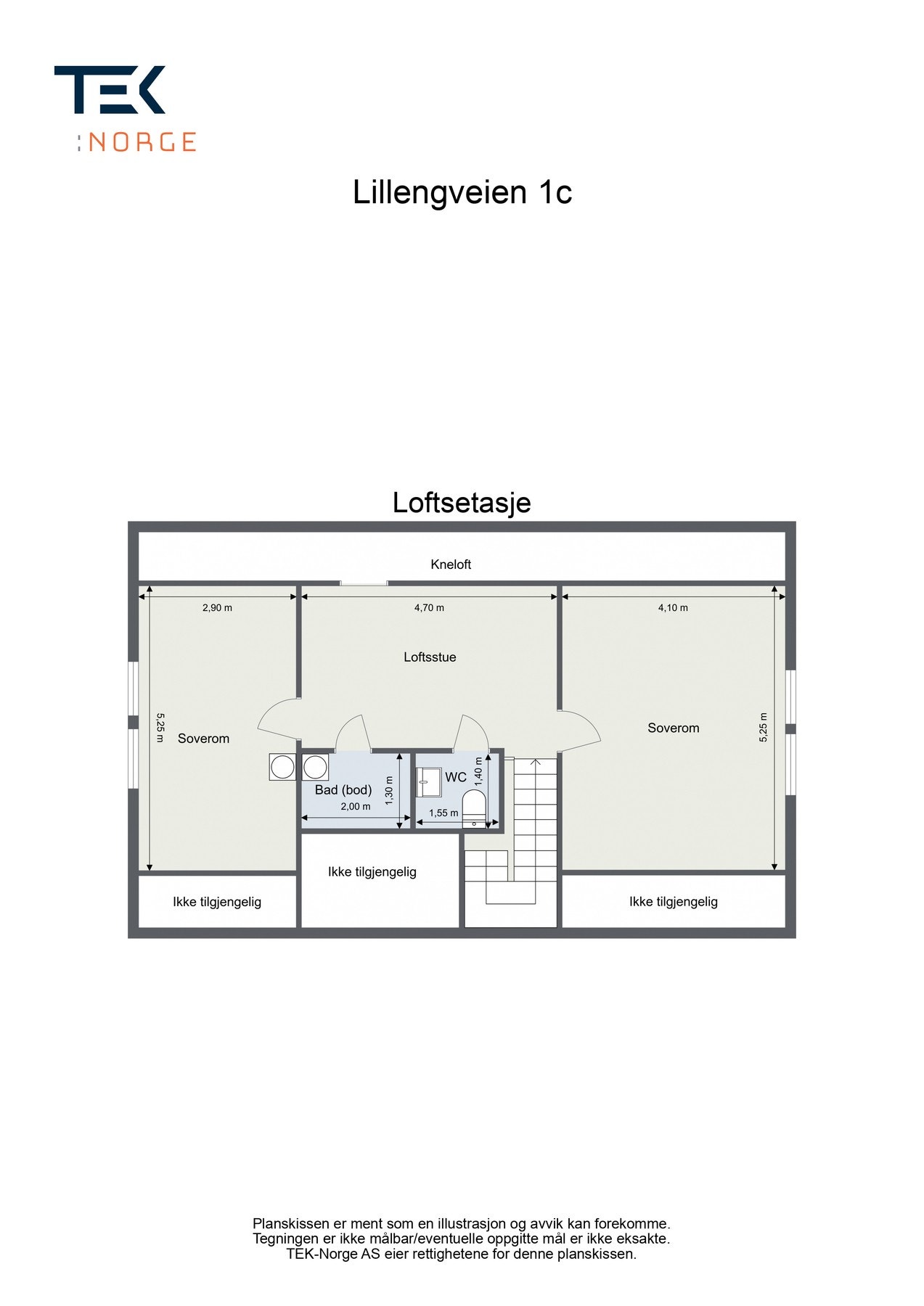 Plantegning loft Galleribilde