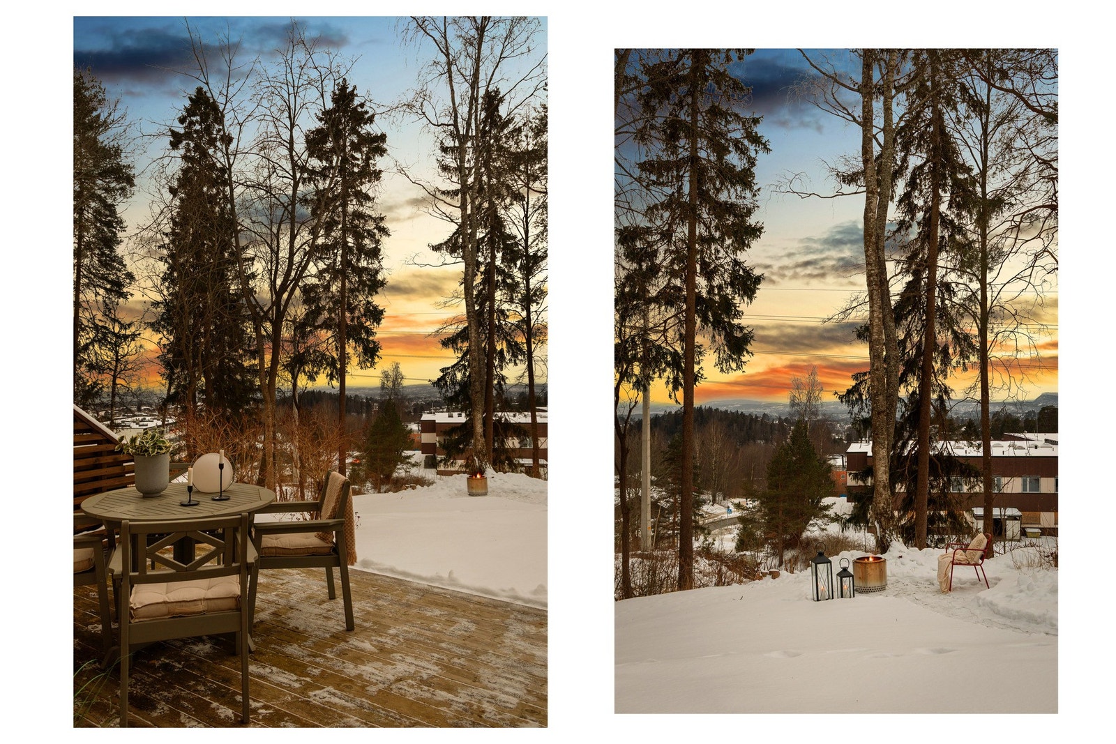 Livet utendørs nytes på en usjenert terrasse med flott utsyn og gode solforhold. Galleribilde