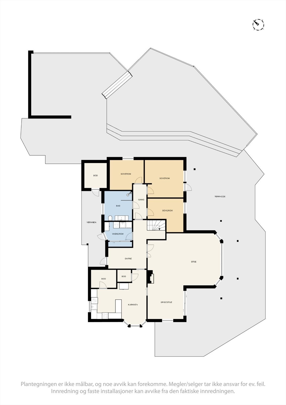 Plantegning av 1.etasjen Galleribilde