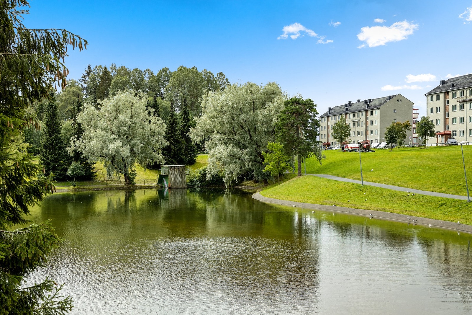 Området byr på flere grønne lunger! Her har du Lillomarka rett ved som gir tilgang til milevis med tur- og skiløyper samt flere idylliske badevann. Galleribilde