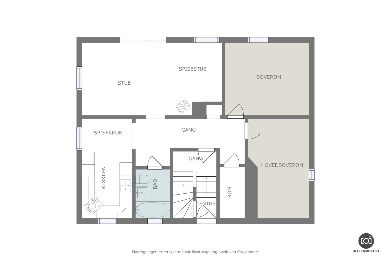 Plantegning Galleribilde