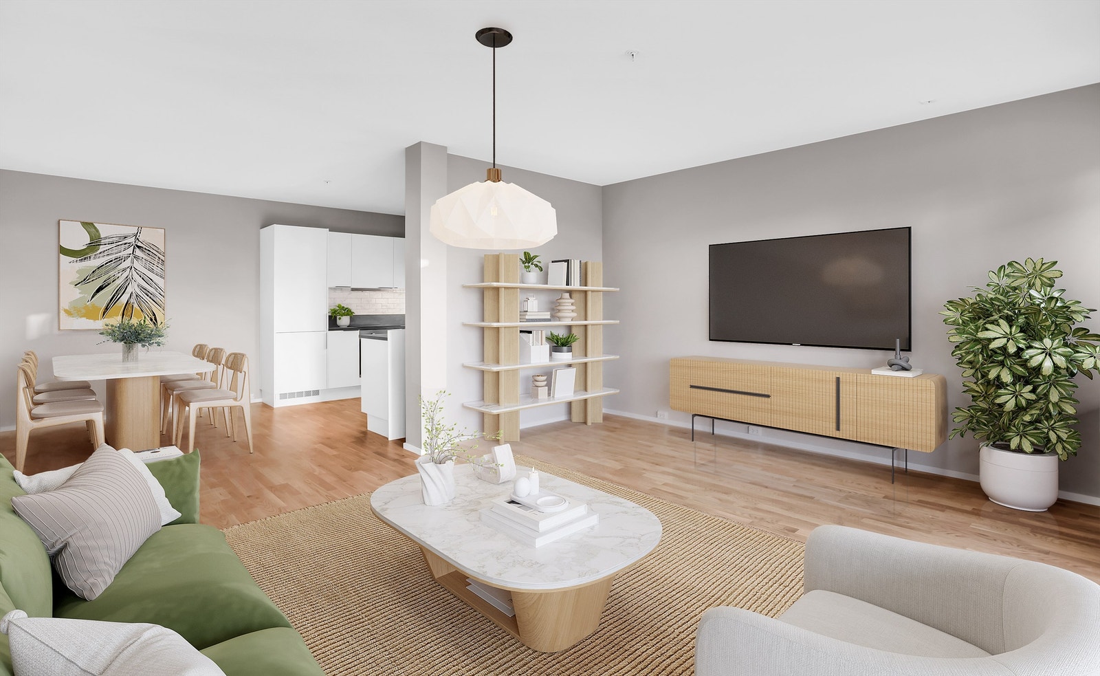 Digital møblering. Galleribilde