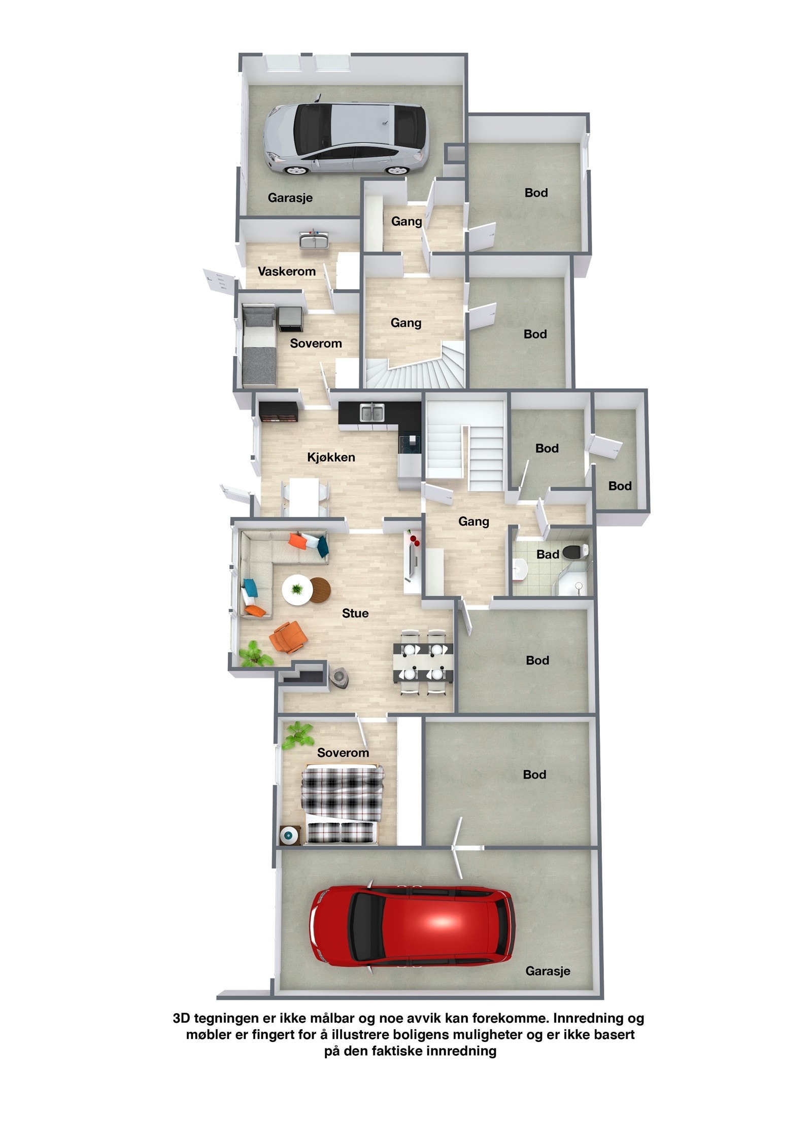 Plantegning, underetasje Galleribilde