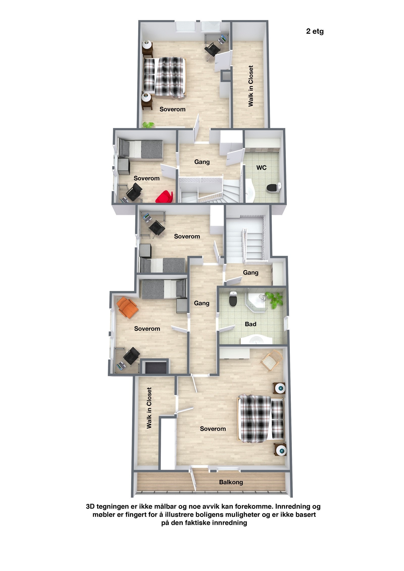 Plantegning, 2.etasje Galleribilde