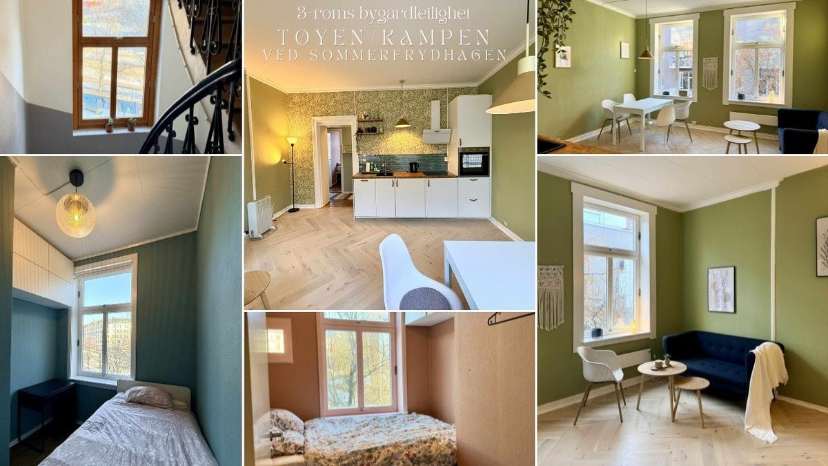 Velkommen til en lys og sjarmerende bygårdsleilighet med grønne, rolige omgivelser ved Sommerfrydhagen samtidig midt mellom Tøyen og Kampen, med alt du trenger rett utenfor døren. Galleribilde