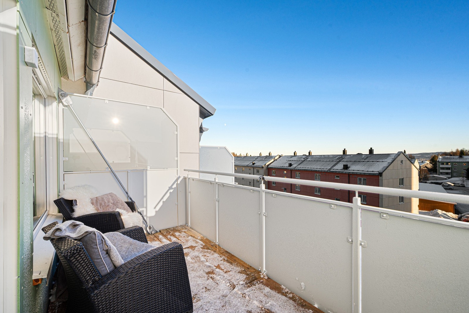 Fra byggets øverste etasje nyter man en herlig utsikt. Galleribilde