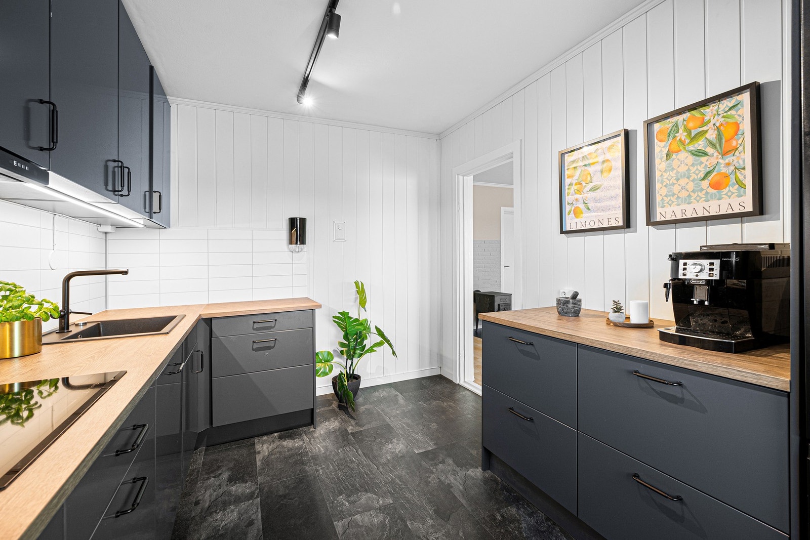 Velutstyrt kjøkken med oppvaskmaskin, komfyr og stekeovn . Galleribilde