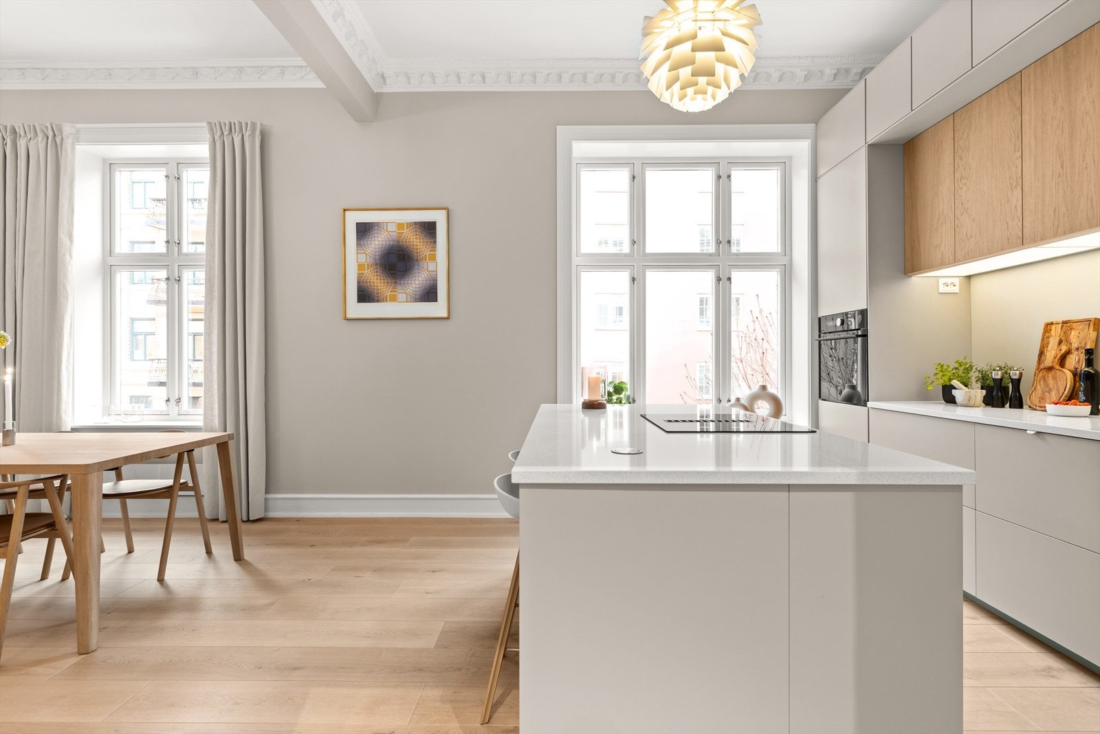 Moderne og lune fargevalg gir en god atmosfære. Galleribilde