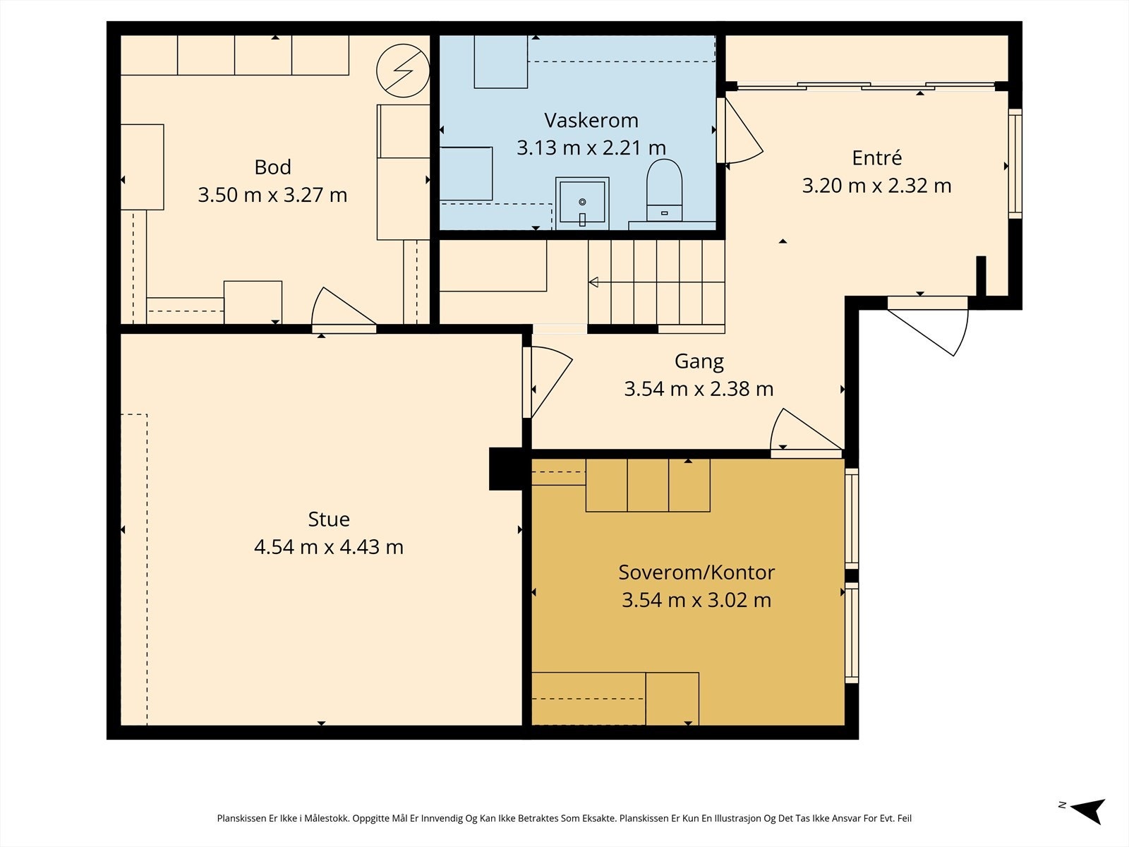 PLANTEGNING UNDERETASJE Galleribilde