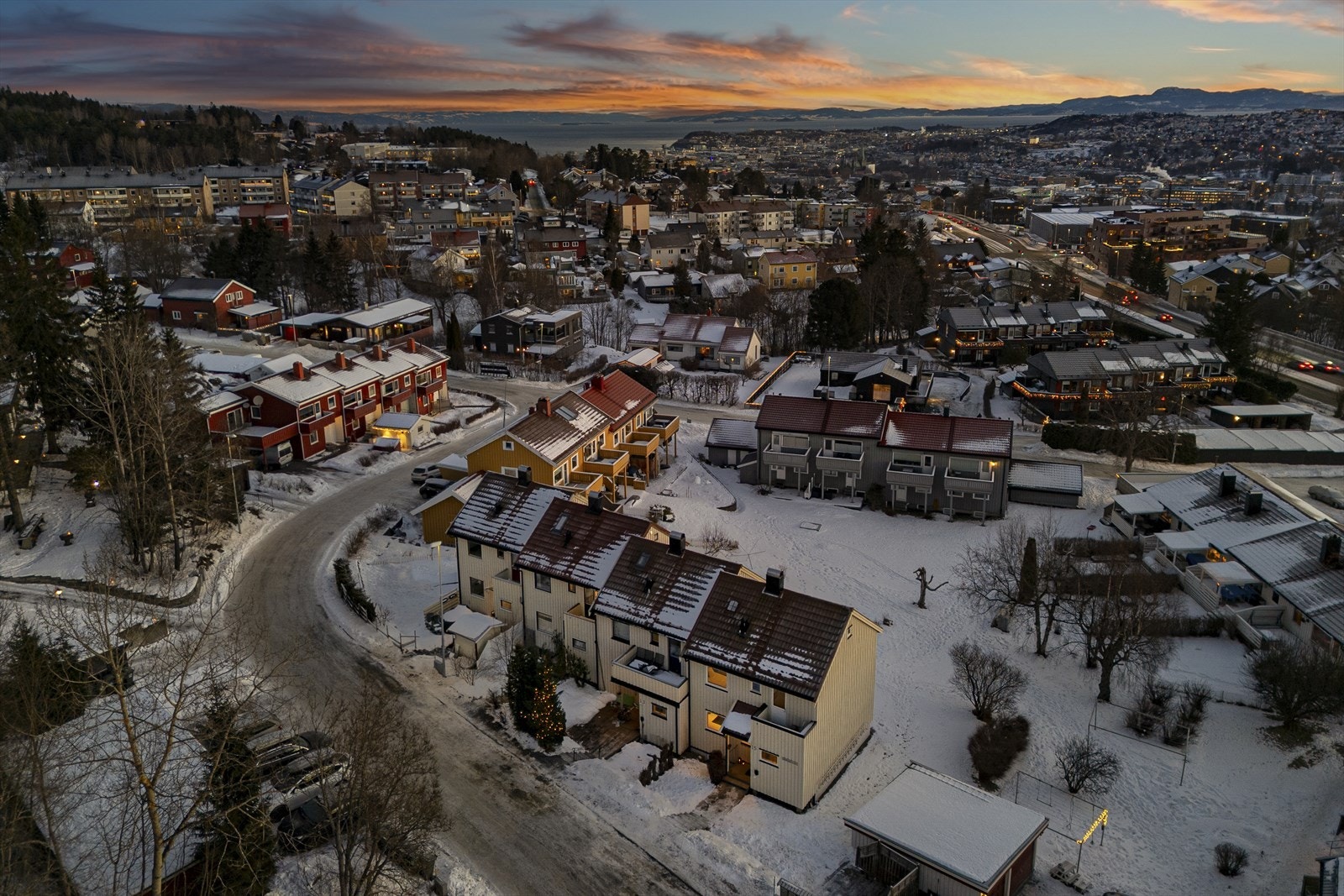 Dronefoto av området. Galleribilde