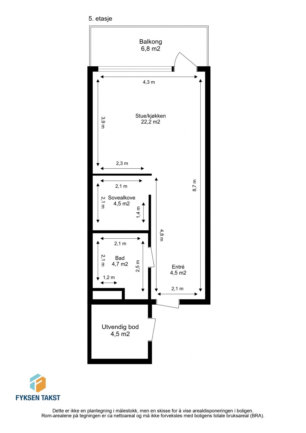 Målsatt planskisse. Galleribilde