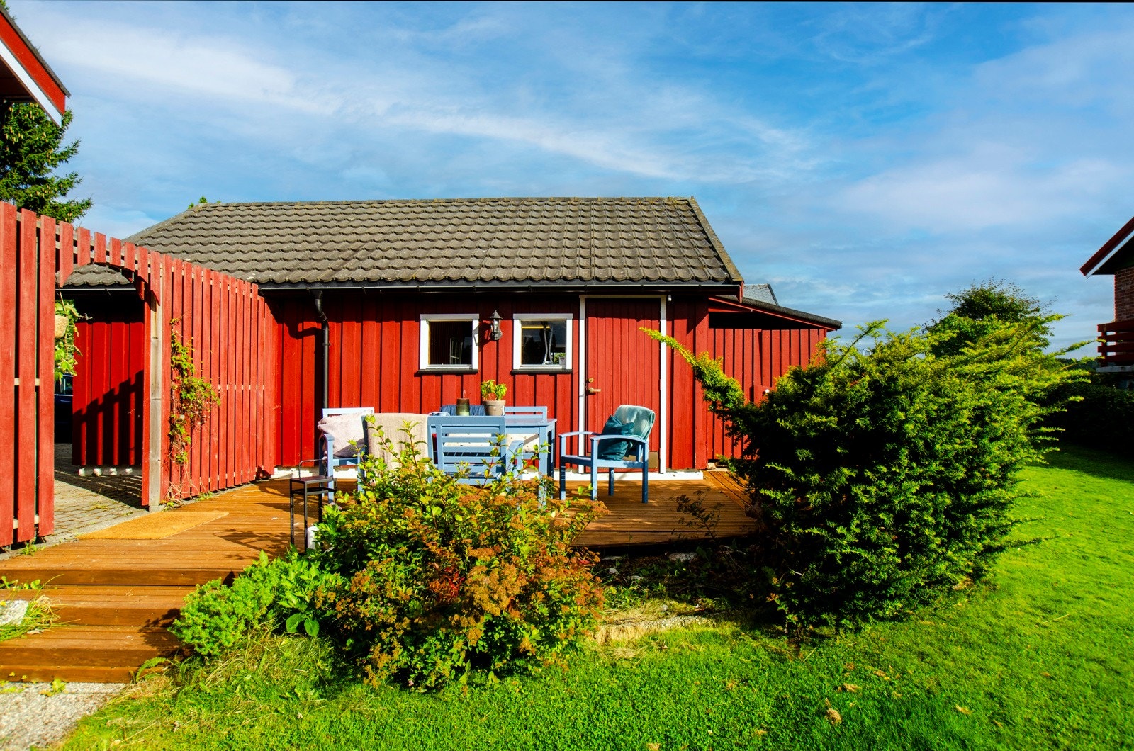 Skjermet uteplass. Galleribilde