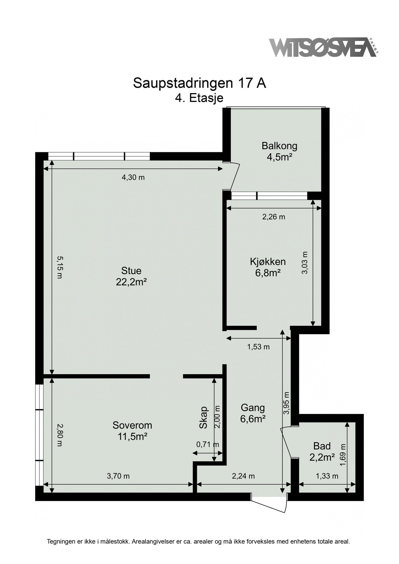 Planskisse - Det er en bod i gang i samme etasje på 3 kvm + 12 kvm bod i kjeller. Galleribilde