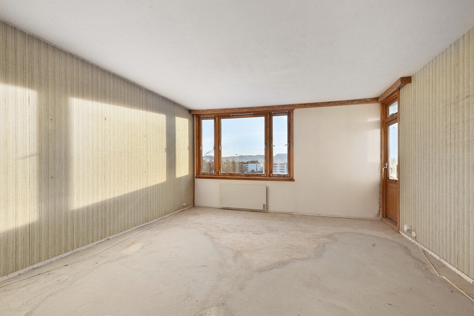 Borettslaget har nylig avrettet gulvet. Galleribilde