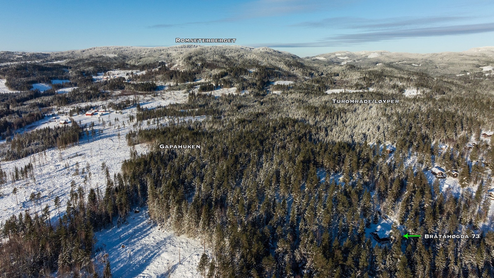 Rett utenfor døren finner du flotte turterreng, jaktterreng og rike bær- og soppområder. Galleribilde