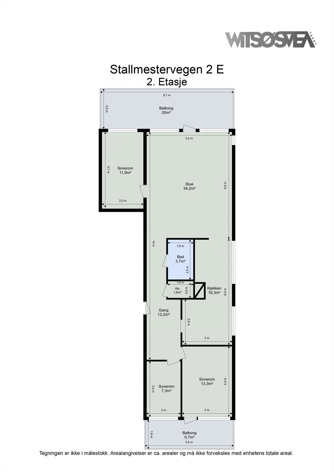 Planskisse 2.etasje - Opprinnelig 5-roms Galleribilde