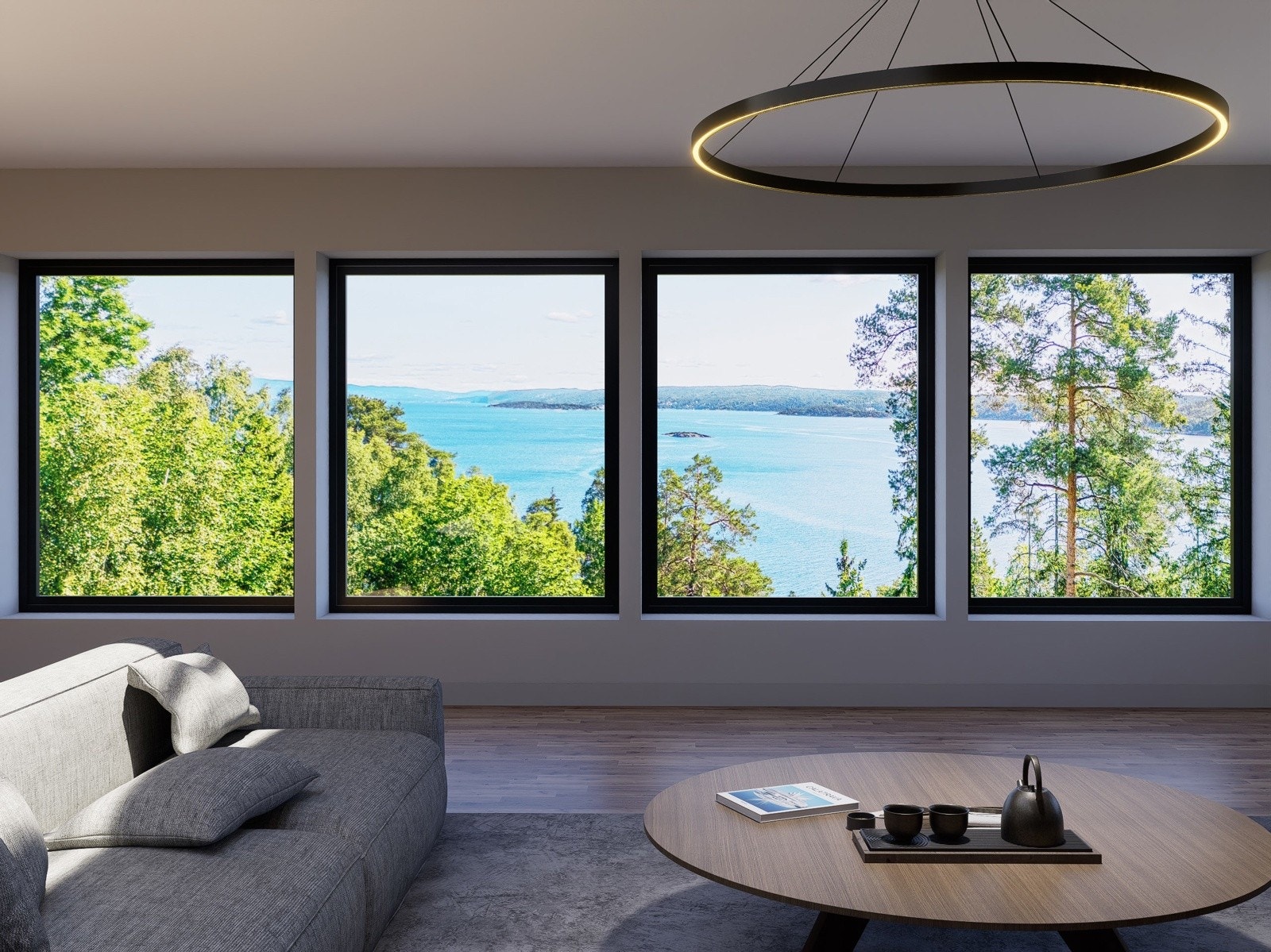 3D fra stuen - utsikt mot Oslo Galleribilde