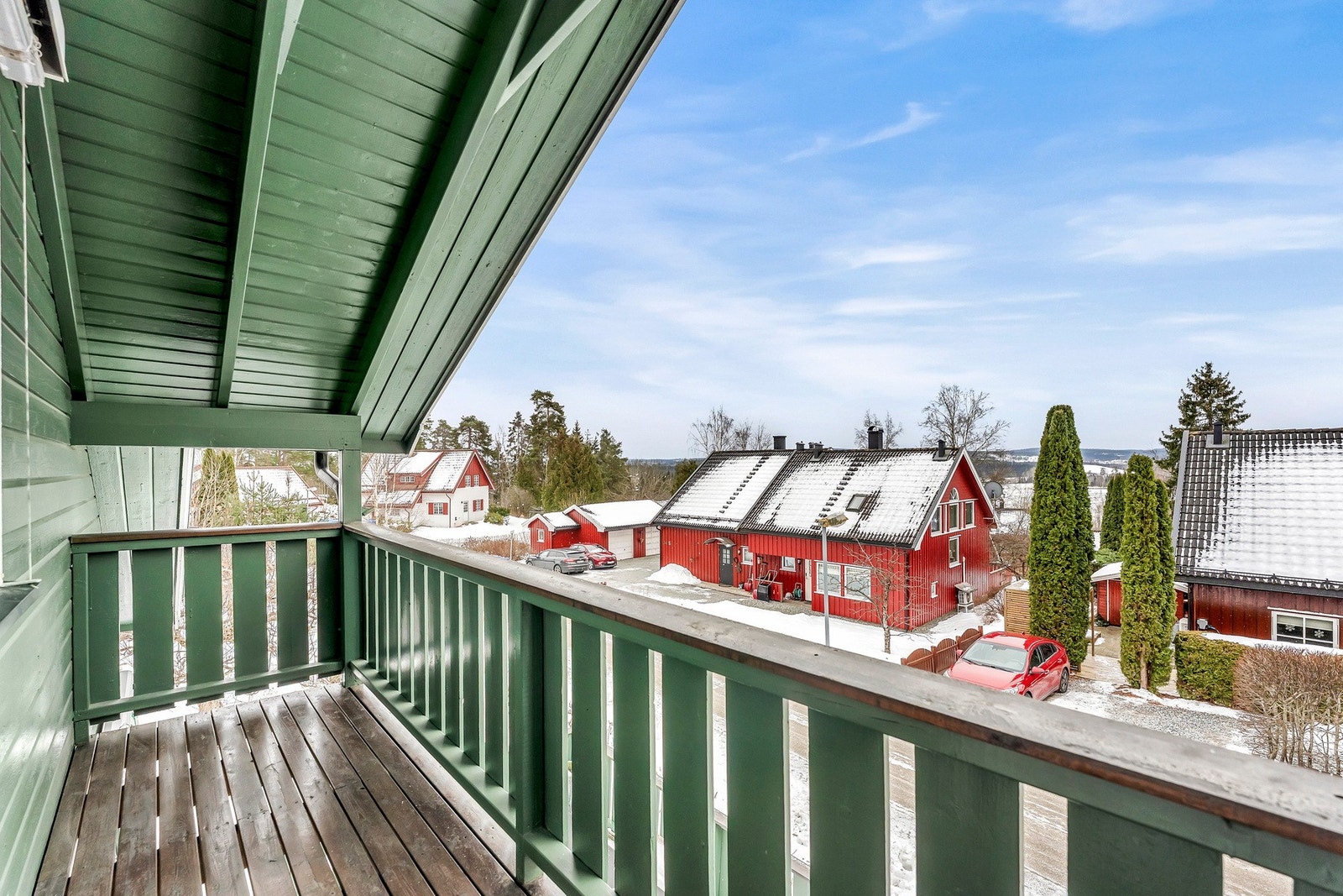 Utsikt fra balkongen i andre etasje. Galleribilde