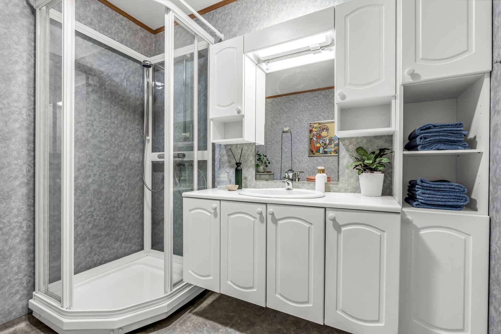 Badet har varmekabler i gulvet. Galleribilde