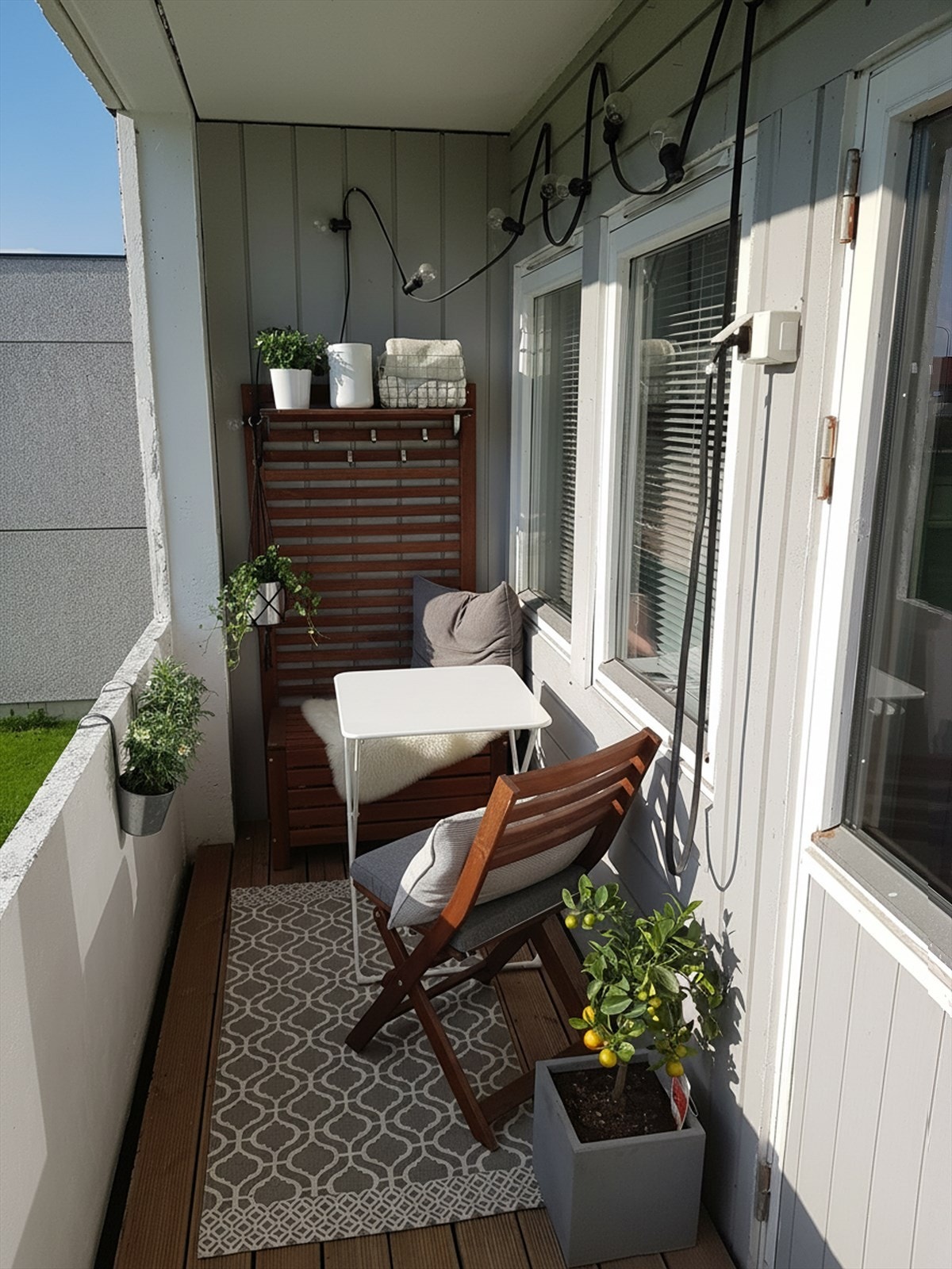 Bilde fra selger, sommerstid på den herlige balkongen. Galleribilde