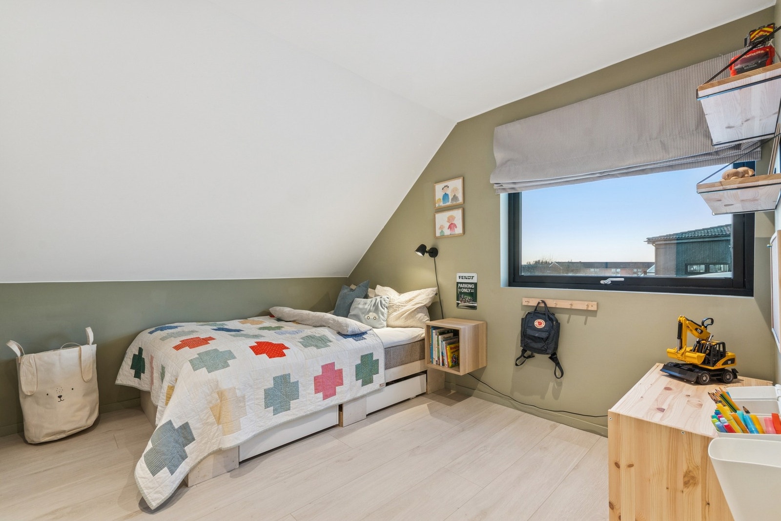 Det er varmefolie på gulv i alle soverommene. Galleribilde