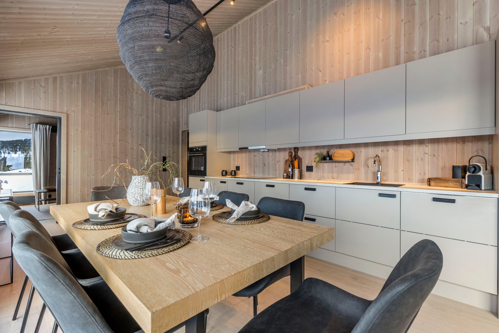 Kjøkken fra Sigdal Kjøkken. Interiørbilde fra vår tidligere visningshytte på Turufjell. Galleribilde