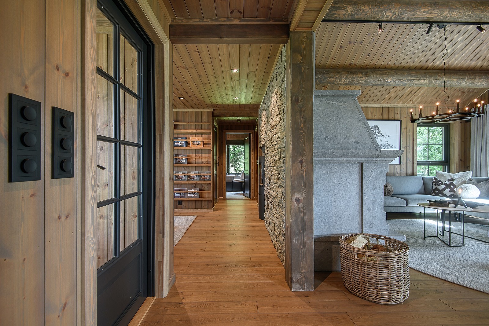 Bilde fra vår visningshytte på Norsk Hyttesenter, Hellerudsletta Galleribilde