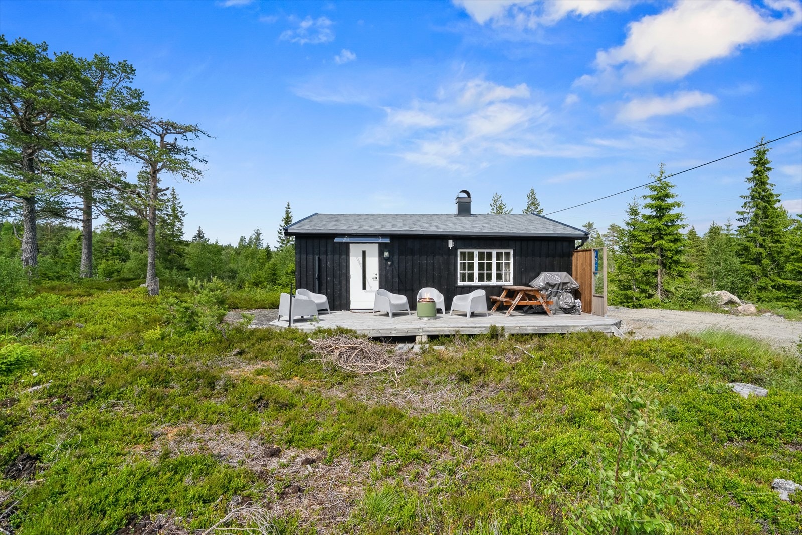 Bilvei frem til hytteveggen - hele året Galleribilde