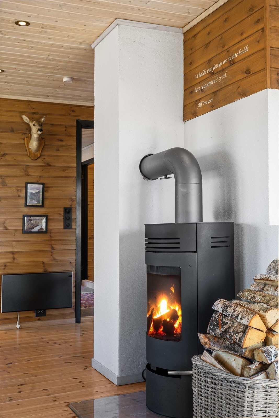 Det er ildsted som bidrar til både hygge og varme på kjøligere dager. Galleribilde