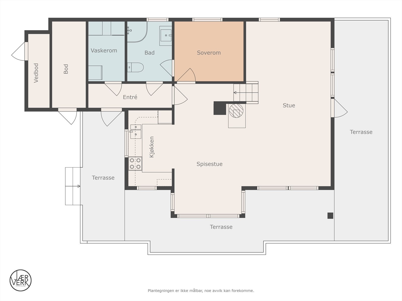 Plantegning 1 etasje. Galleribilde