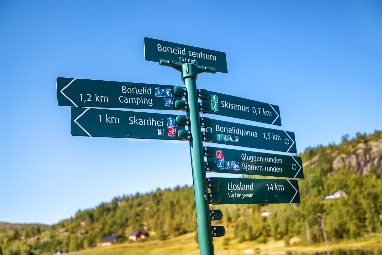 Beliggenheten i det populære fjellparadiset Bortelid (ca. 650moh) er virkelig en attraksjon i seg selv med nærhet til nydelige turterreng og skiløyper få meter unna hytta Galleribilde