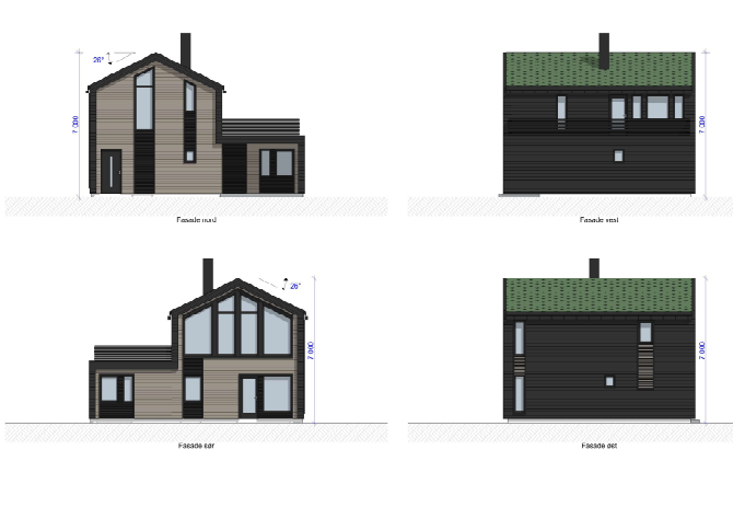 Her er forslag til allerede godkjent hytte Galleribilde