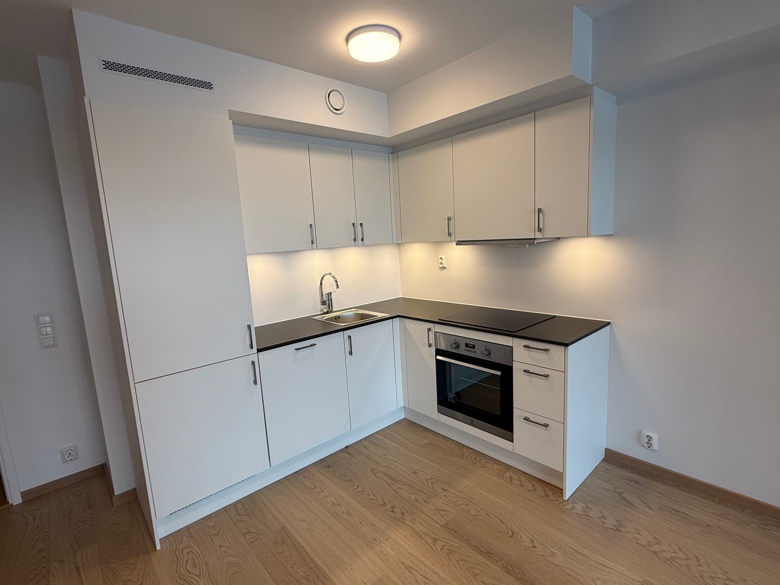 KJØKKEN MED ALLE HVITEVARER Galleribilde