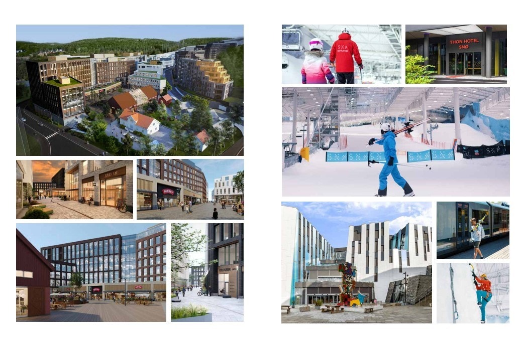 Det er et fint servicetilbud i området m/skihall, spisesteder, butikker og hotell. Galleribilde