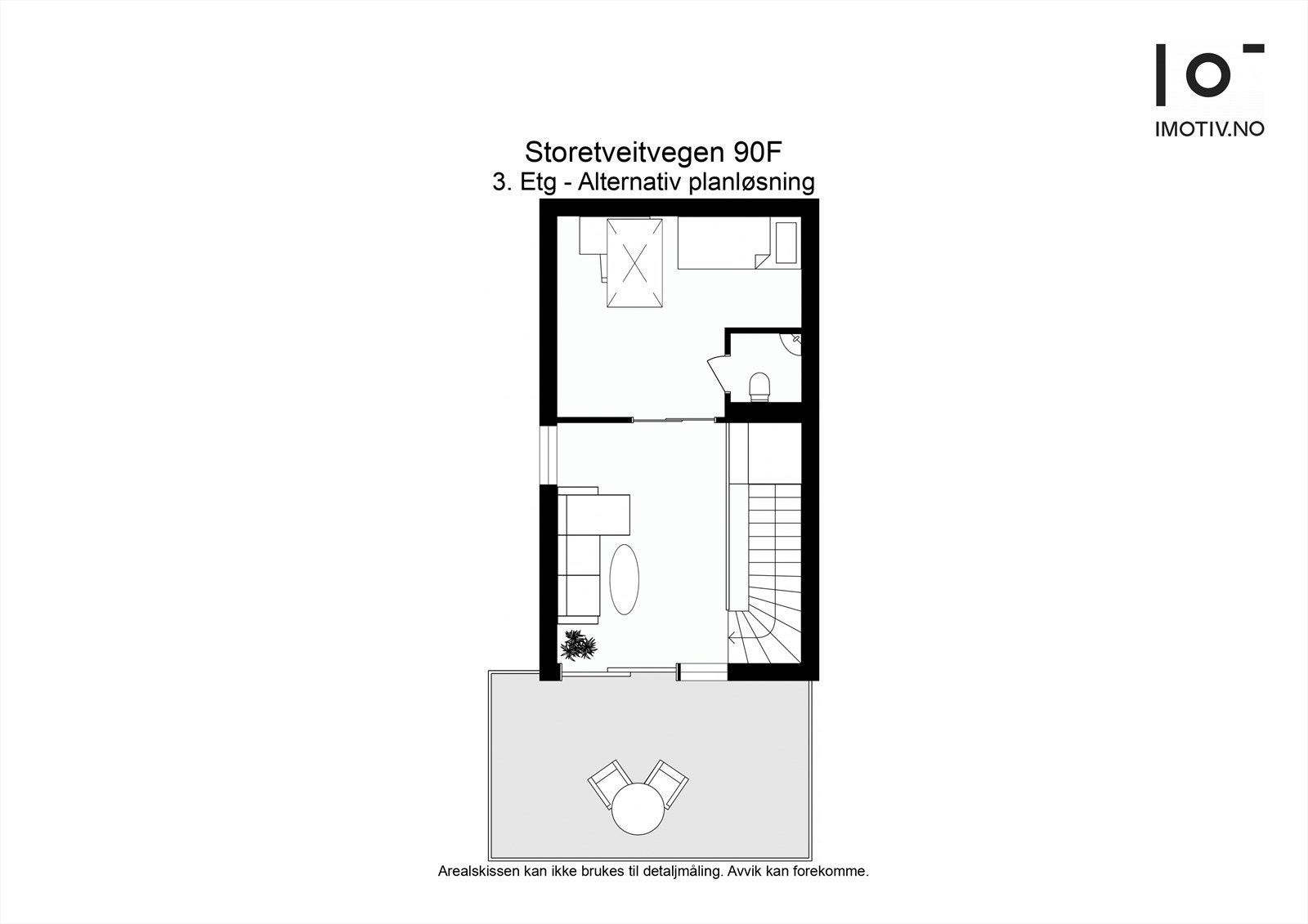 Alternativ planløsning - toppetasje. Galleribilde