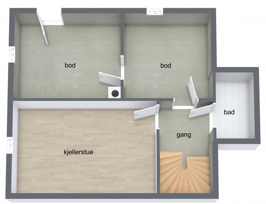 Plantegning underetasje Galleribilde