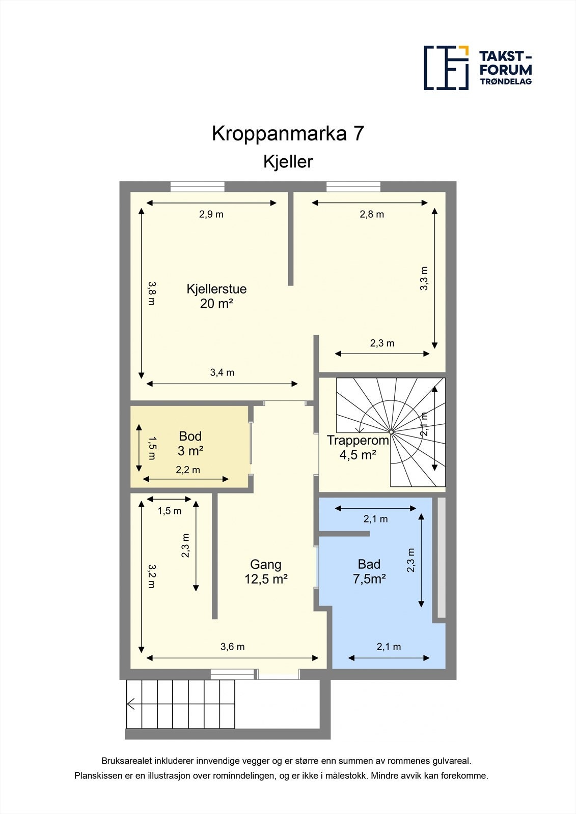 Plantegning kjelleretasje. Galleribilde