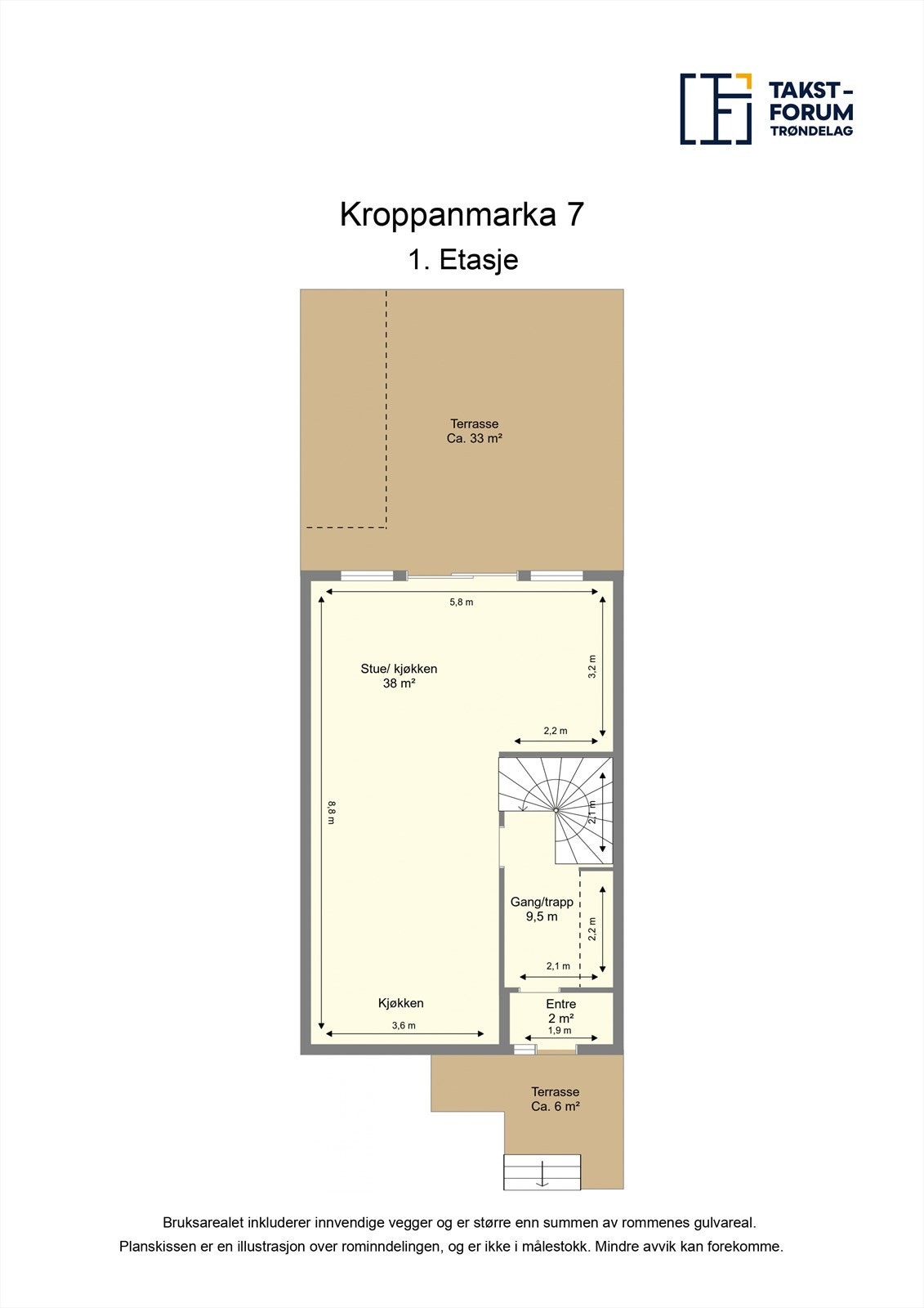 Plantegning første etajse. Galleribilde
